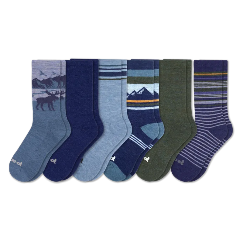 6 Pack - Men's Crew Pacas Socks
