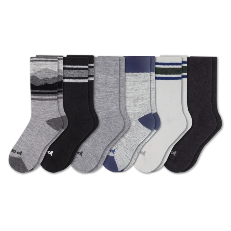 6 Pack - Men's Crew Pacas Socks