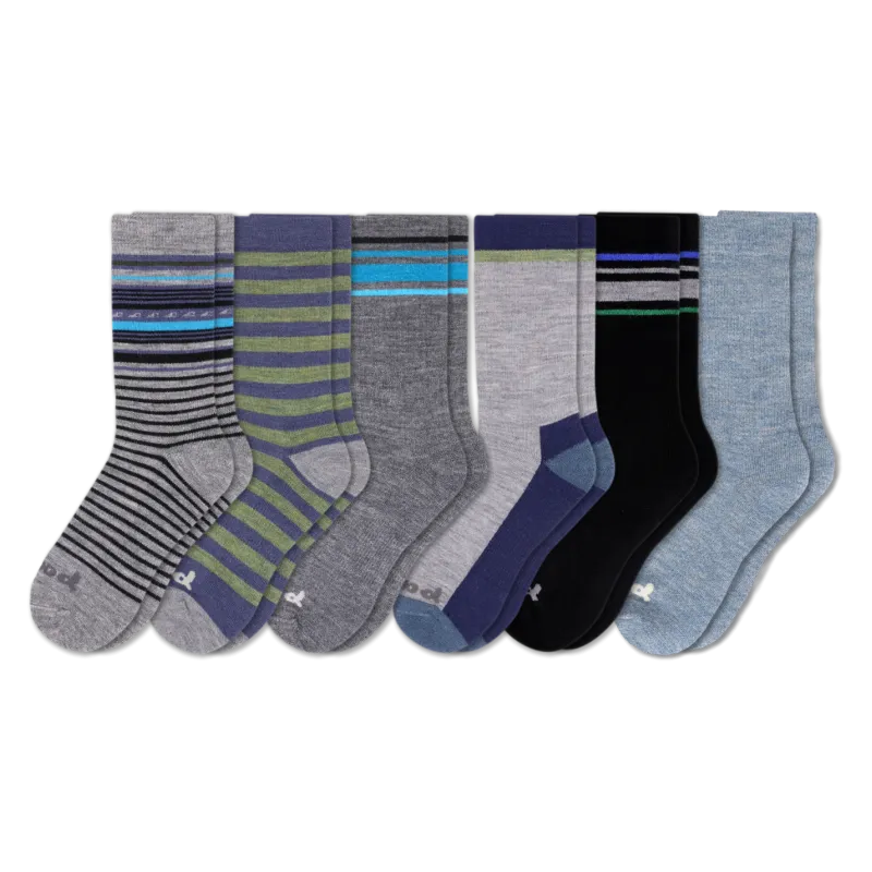6 Pack - Men's Crew Pacas Socks