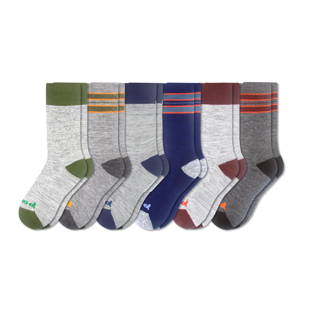 6 Pack - Men's Crew Pacas Socks