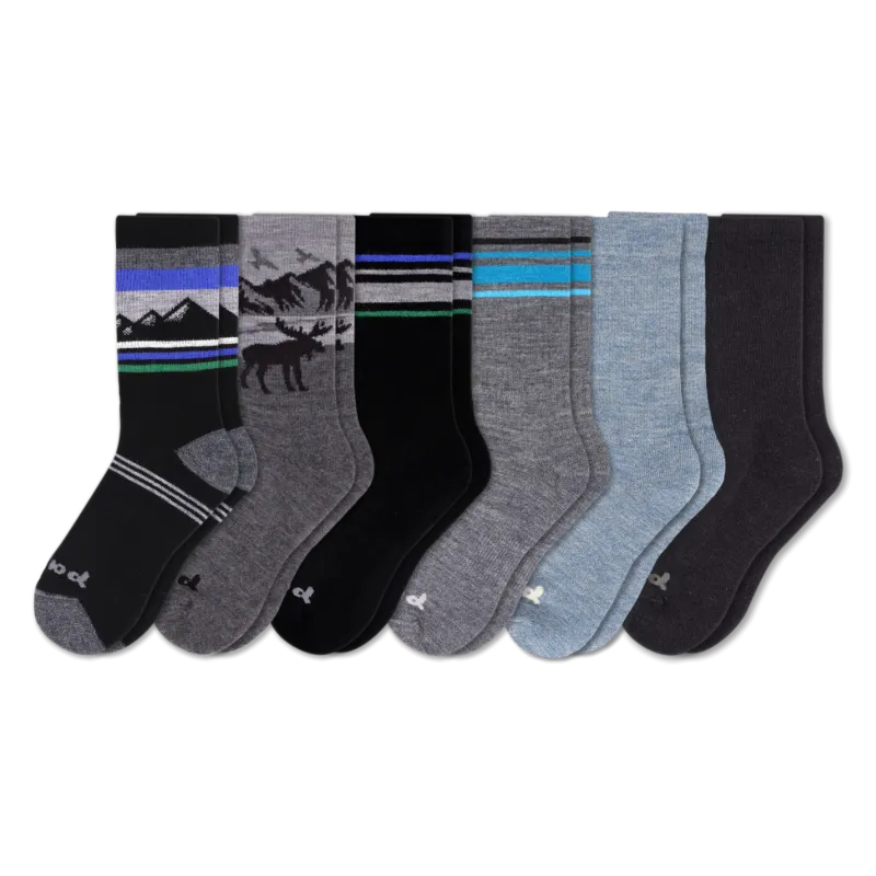 6 Pack - Men's Crew Pacas Socks