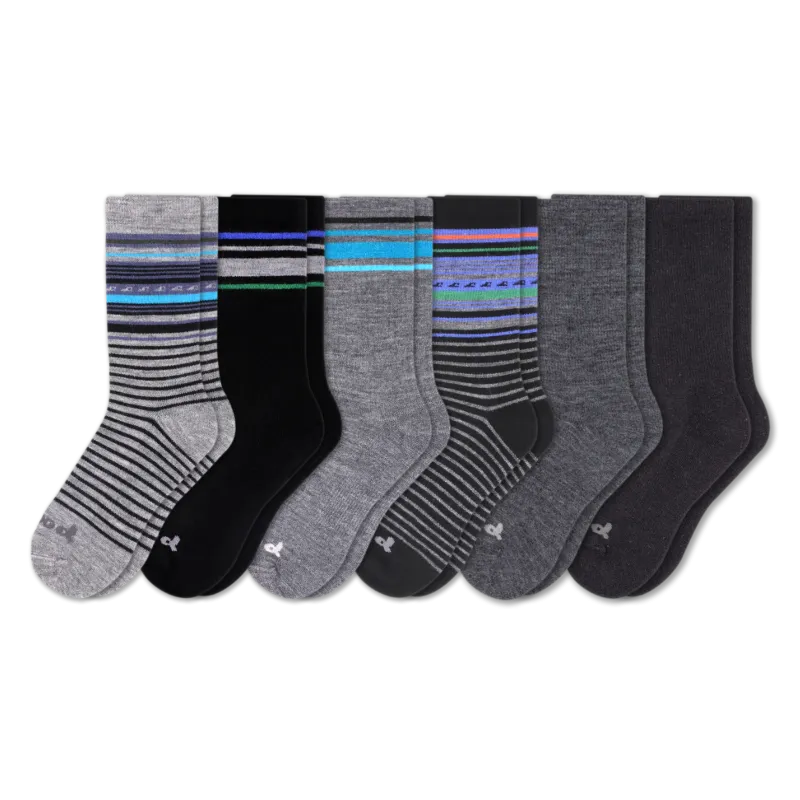 6 Pack - Men's Crew Pacas Socks