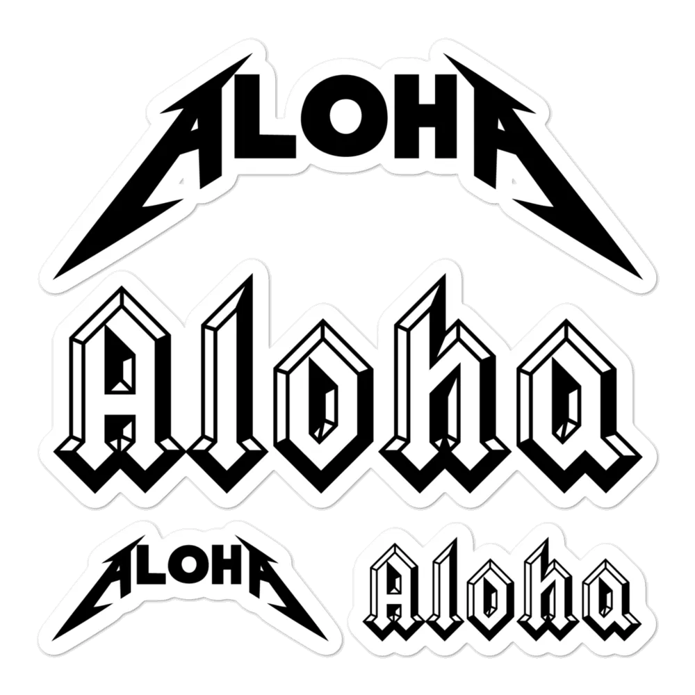 Aloha Tribe Hawaii Metal Aloha Sticker Pack