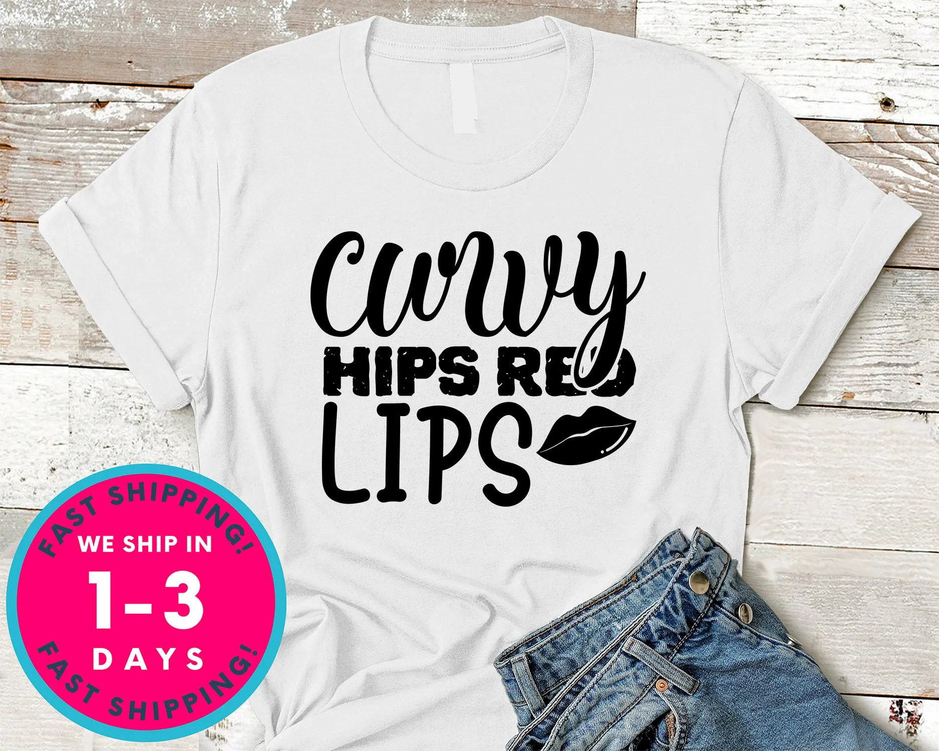 Curvy Hips Red Lips
