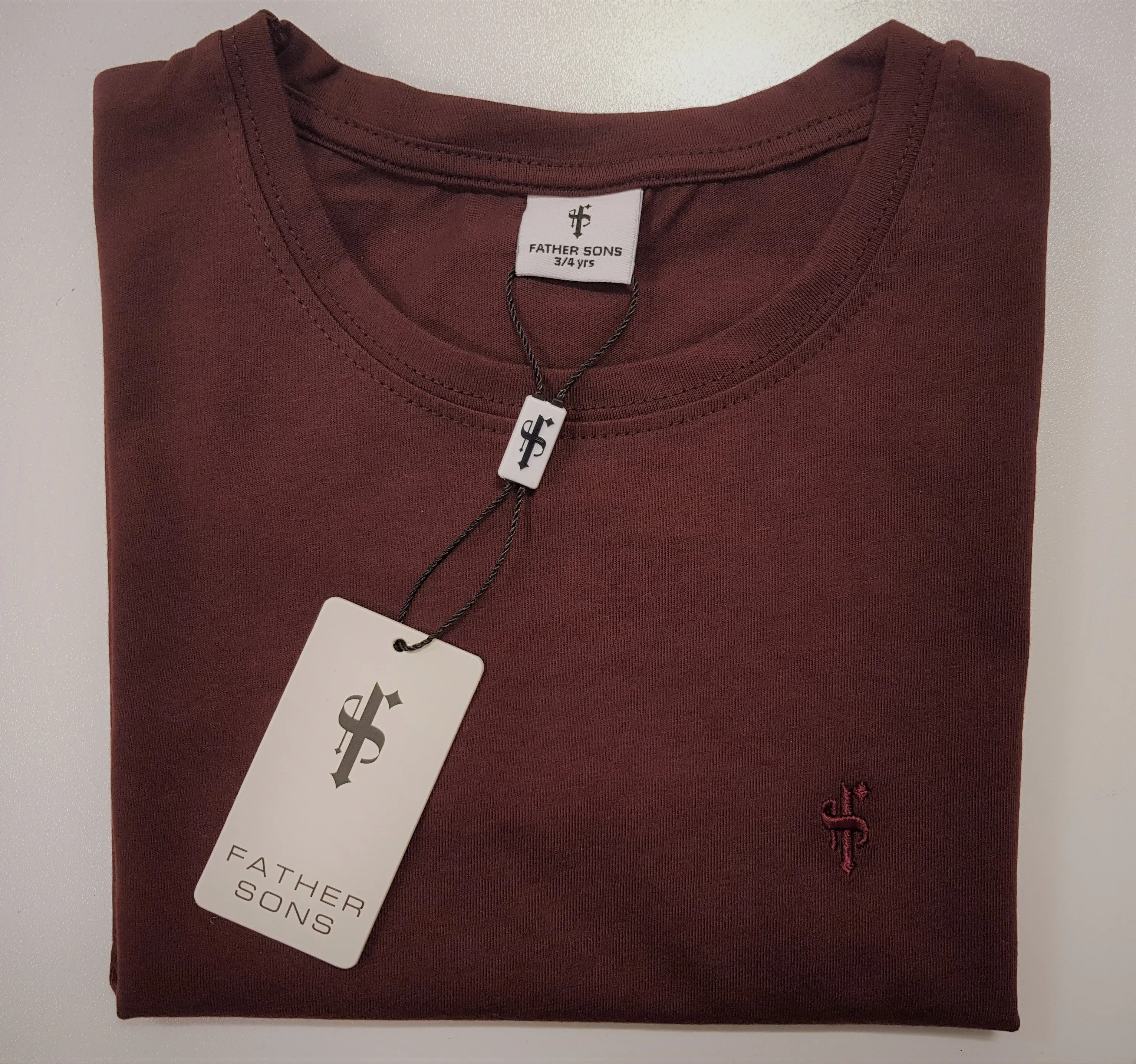 Father Sons Boys Classic Burgundy Crew - FSB024 (LAST CHANCE)