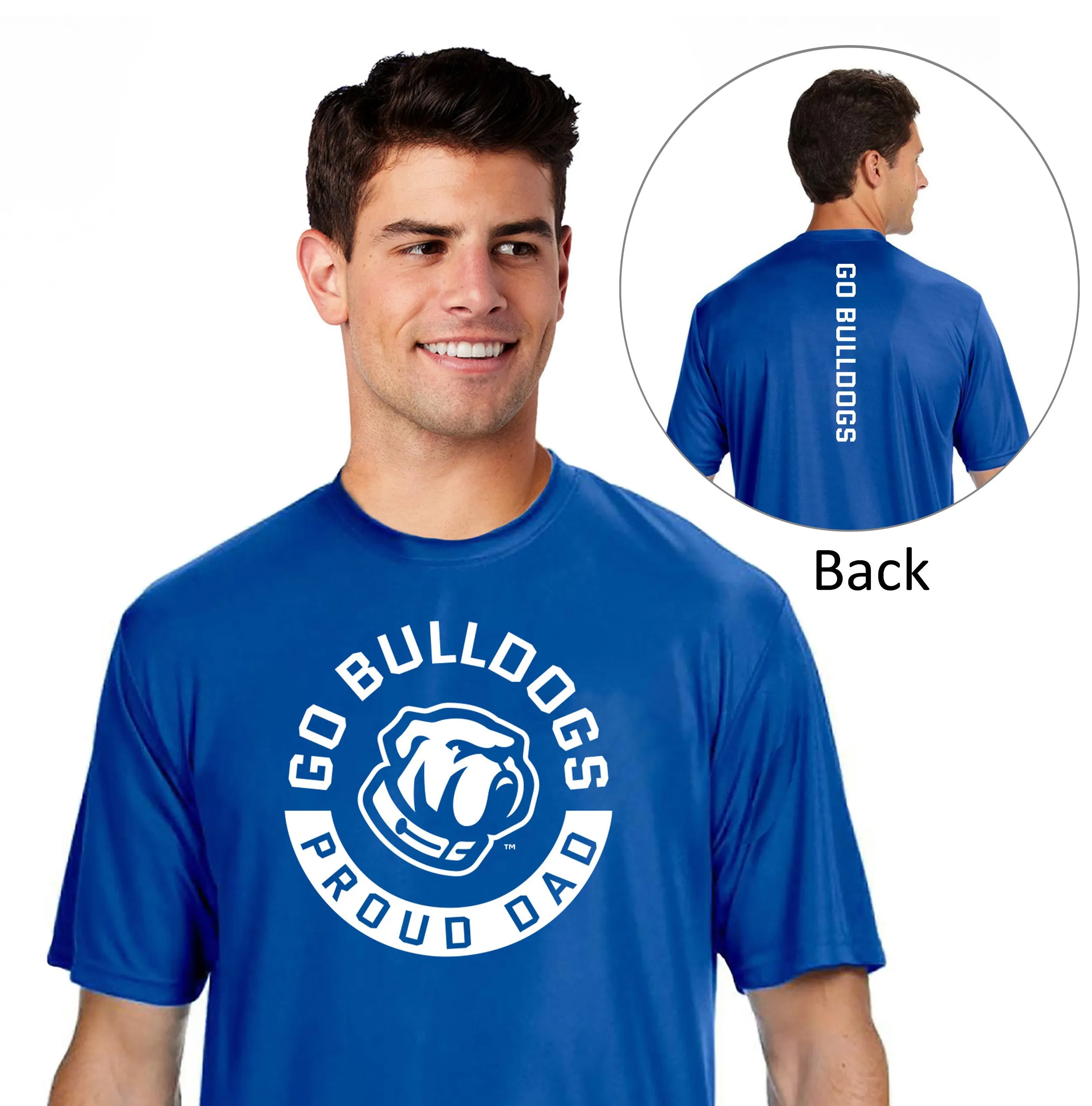 Go Bulldogs Proud Dad Performance T-Shirt
