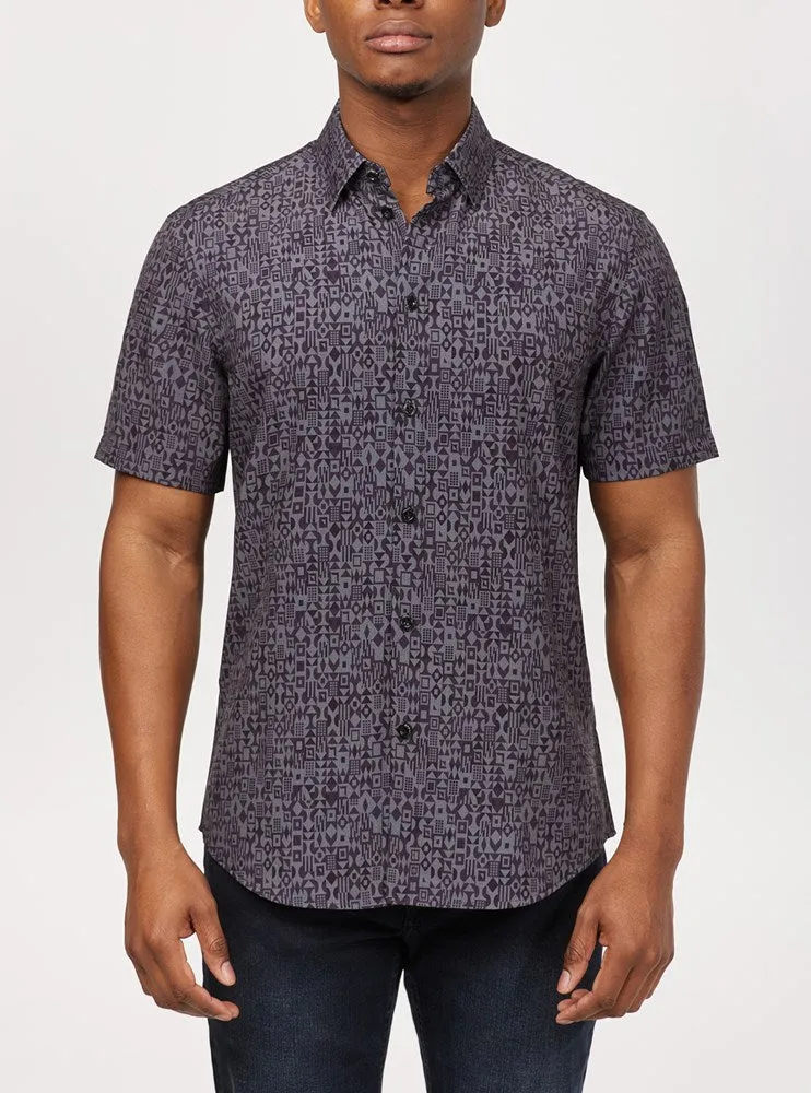 Men's casual short sleeve stretch shirt