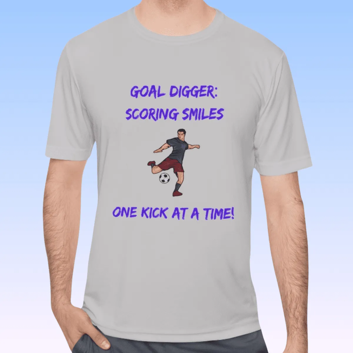 Men's Goal Digger Scoring Smiles Moisture Wicking Tee