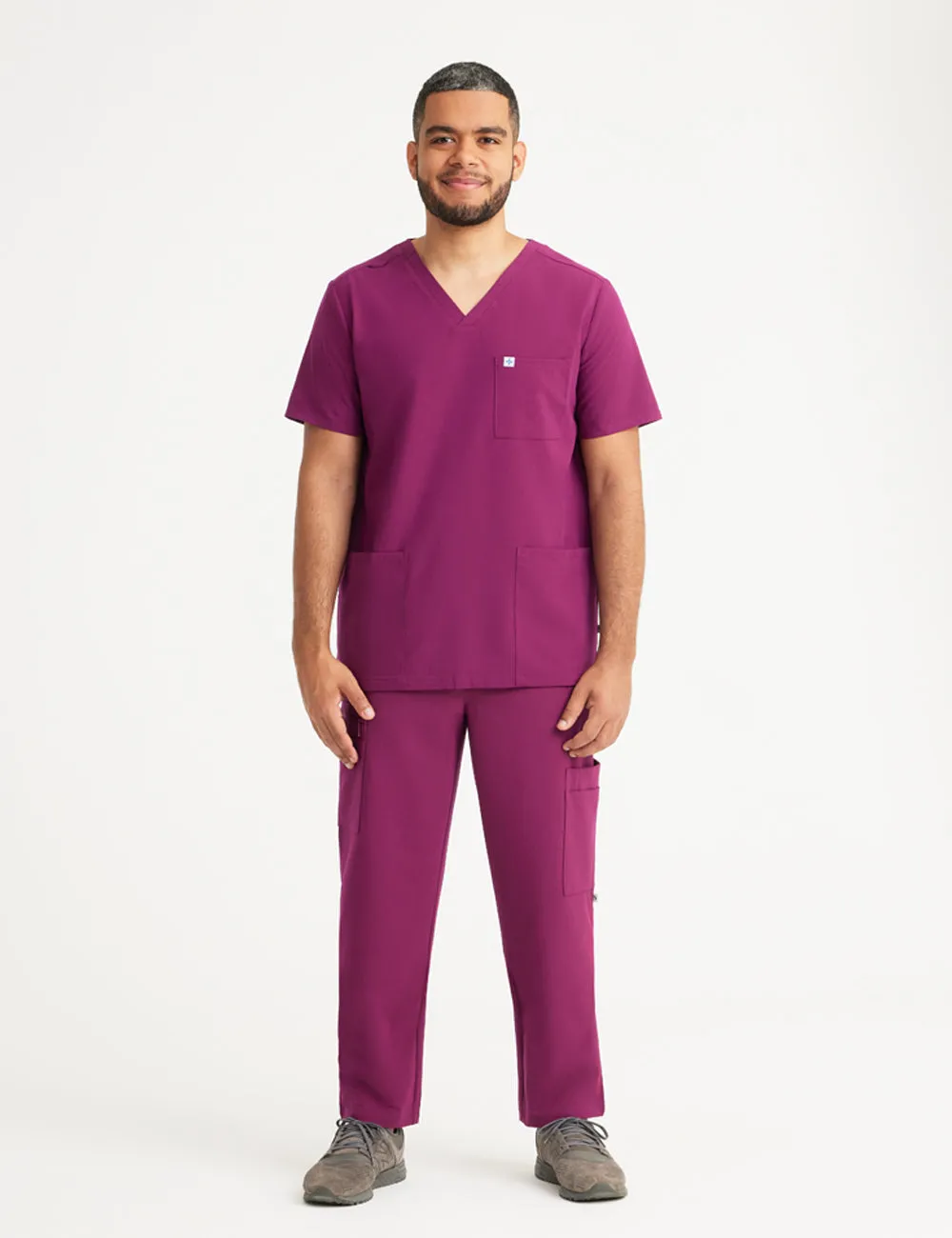 Men’s Straight Leg Scrub Pants - Burgundy