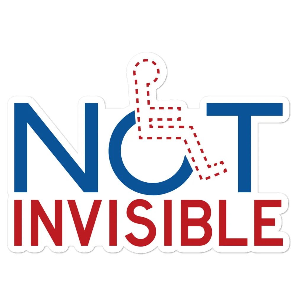 Not Invisible Men's Sticker