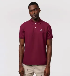 Psycho Bunny Classic Pique Polo - Crimson
