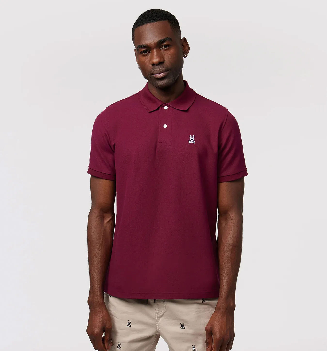 Psycho Bunny Classic Pique Polo - Crimson