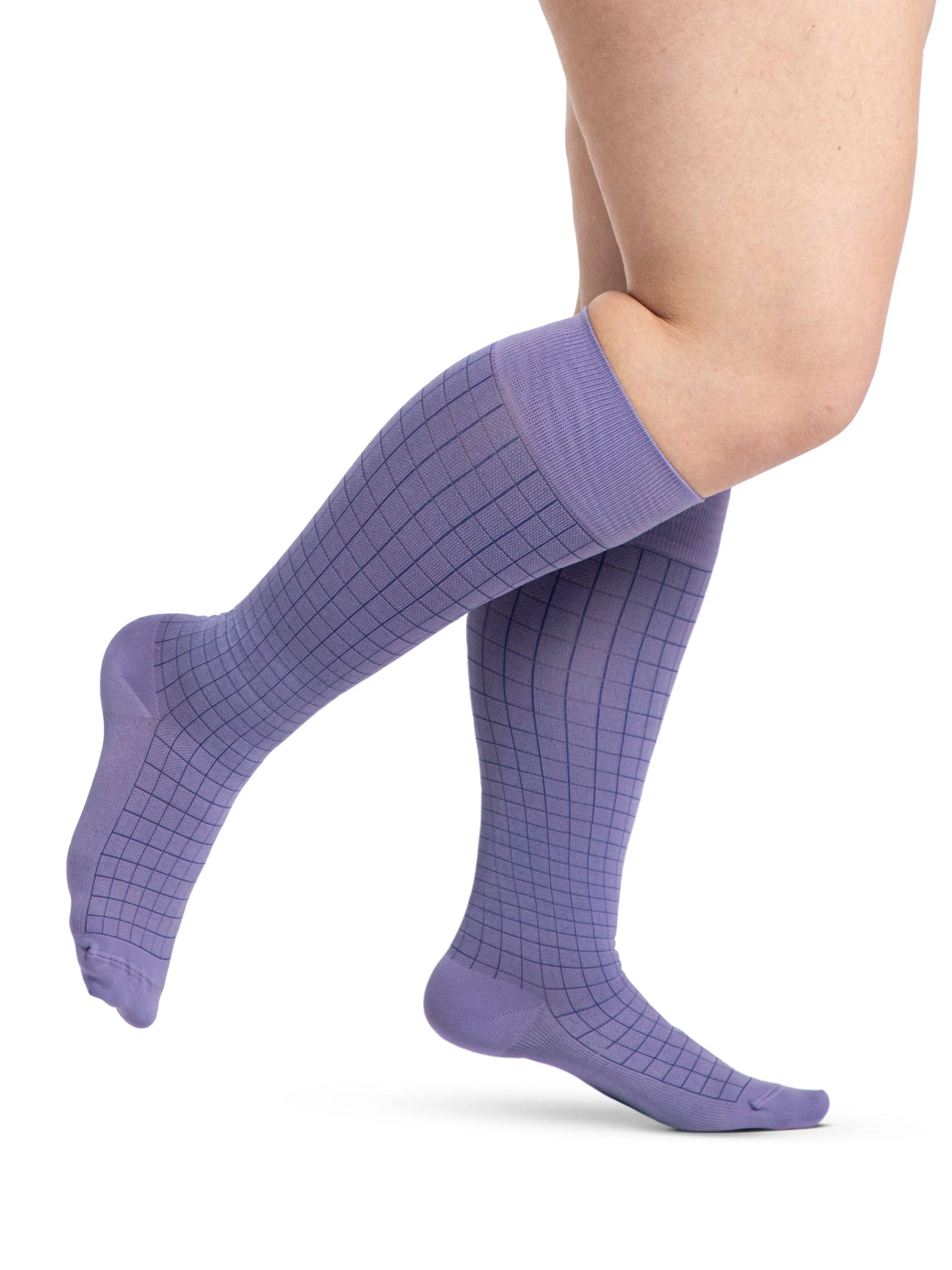 Sigvaris Microfiber Patterns (Formerly 830 Microfiber Shades) Women's Knee High  20-30mmHg-Closed Toe