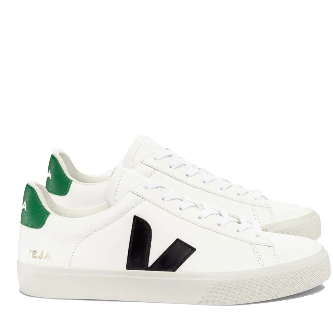 Veja Men's Campo Chromefree Leather White Black Emeraude